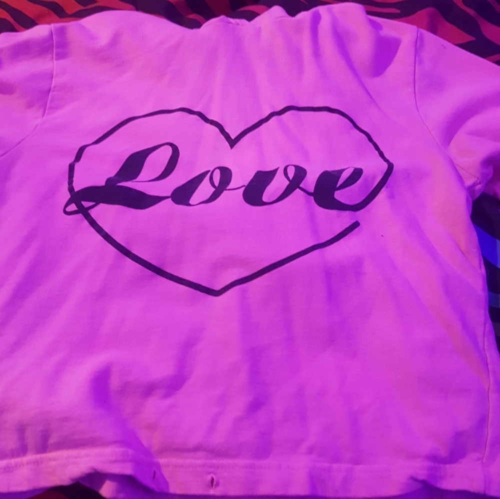 Groped hoodie pink says love